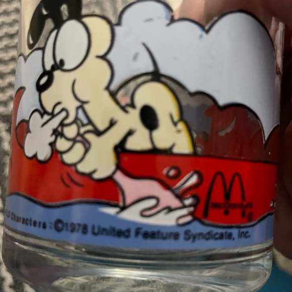 Garfield & Odie McDonalds Glass Coffee Cup Mug Vintage 1978 - Picture 6 of 7